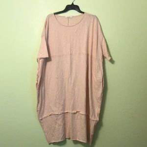 Pink T-shirt dress